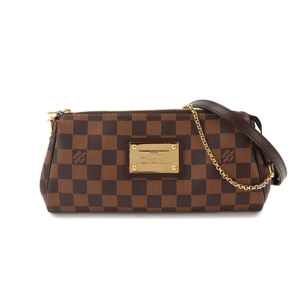 Louis Vuitton Damier Eva 2-way Hand/Shoulder Handbag, Ebene Brown N55213
